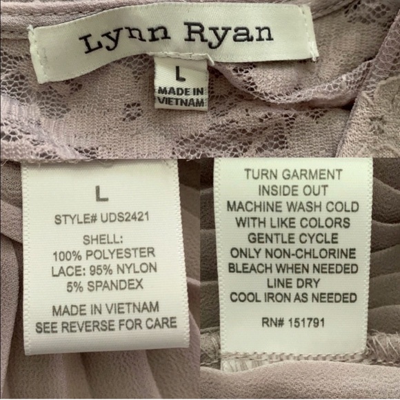 LYNN RYAN | Lace Pleated Top | Size L - Picture 5 of 8